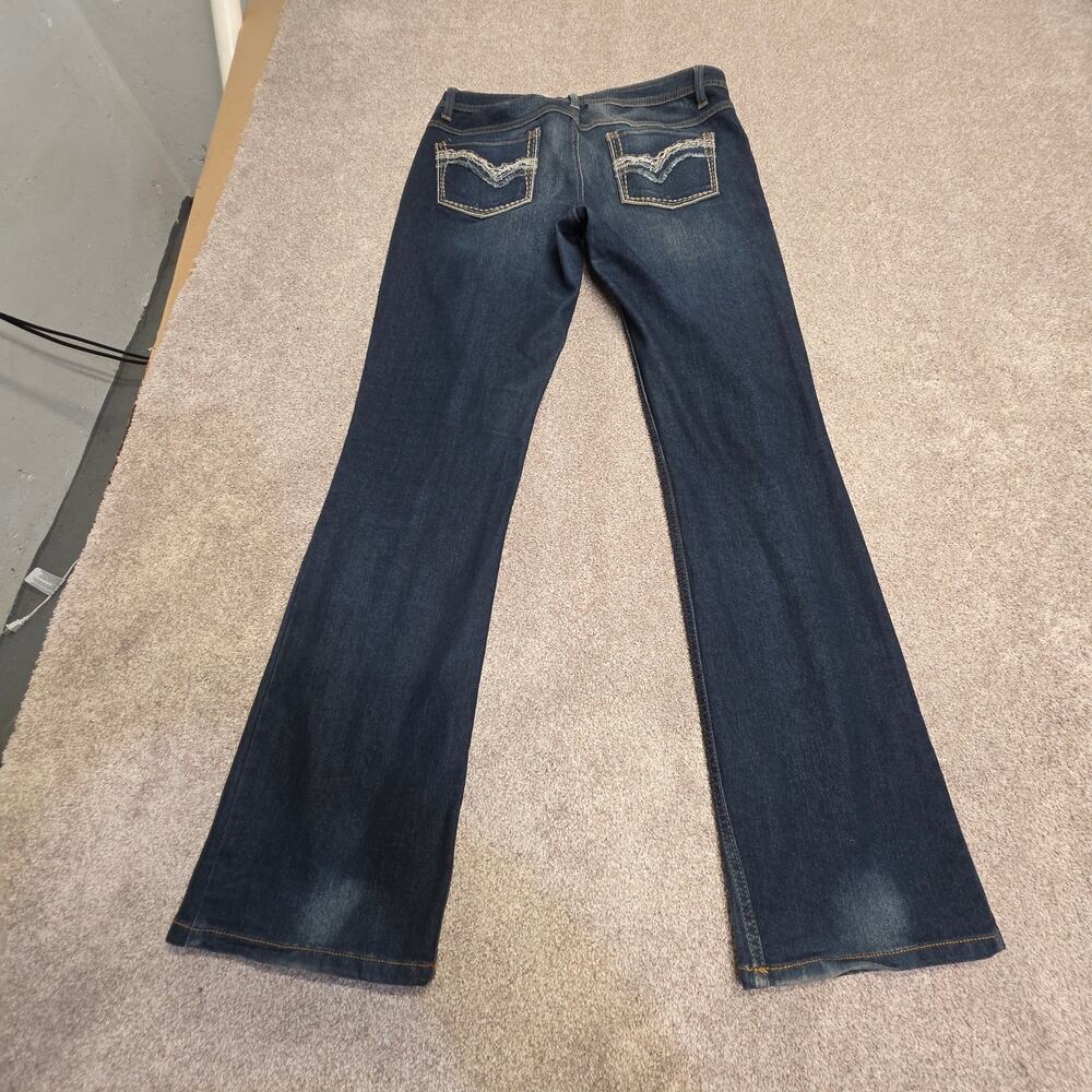 Mudd Jeans Dark Wash Bootcut Embroidered Pockets Juniors Size 13
